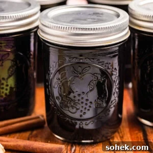sealed jars of elderberry syrup with cinnamon sticks in front.