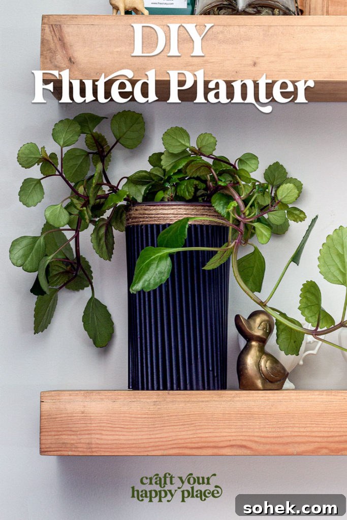 Turn trash into treasure with this on-trend upcycled craft idea. Add a touch of ribbed wood to your home by upcycling a plastic gelato jar! This DIY home decor project takes 20 minutes of hand-ons time and costs only $3 to make.