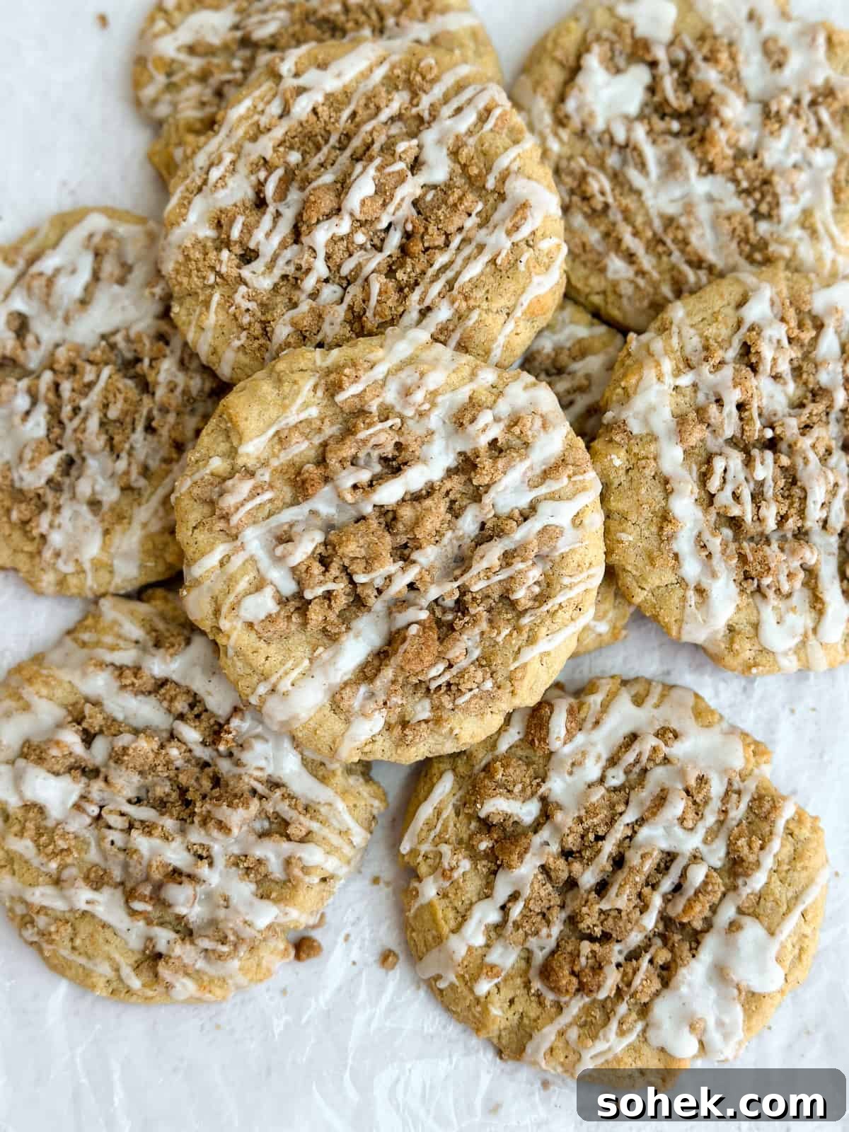 coffee cake cookies stacked on top of each other.