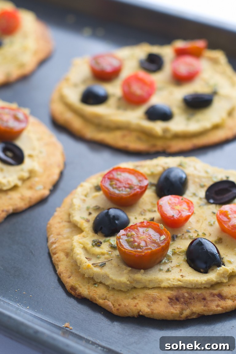 Hummus vegan pizza