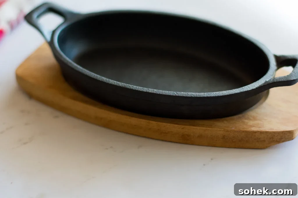 Peach and Blackberry Crisp for Two — Quick Summer Dessert 2 Mini cast-iron pan with crumble