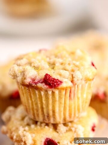 Strawberry cream cheese muffins