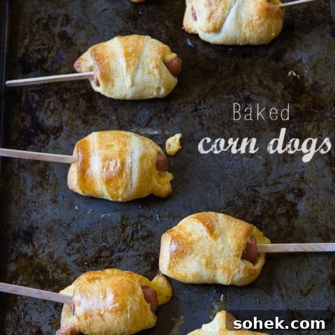 Baked corn dogs