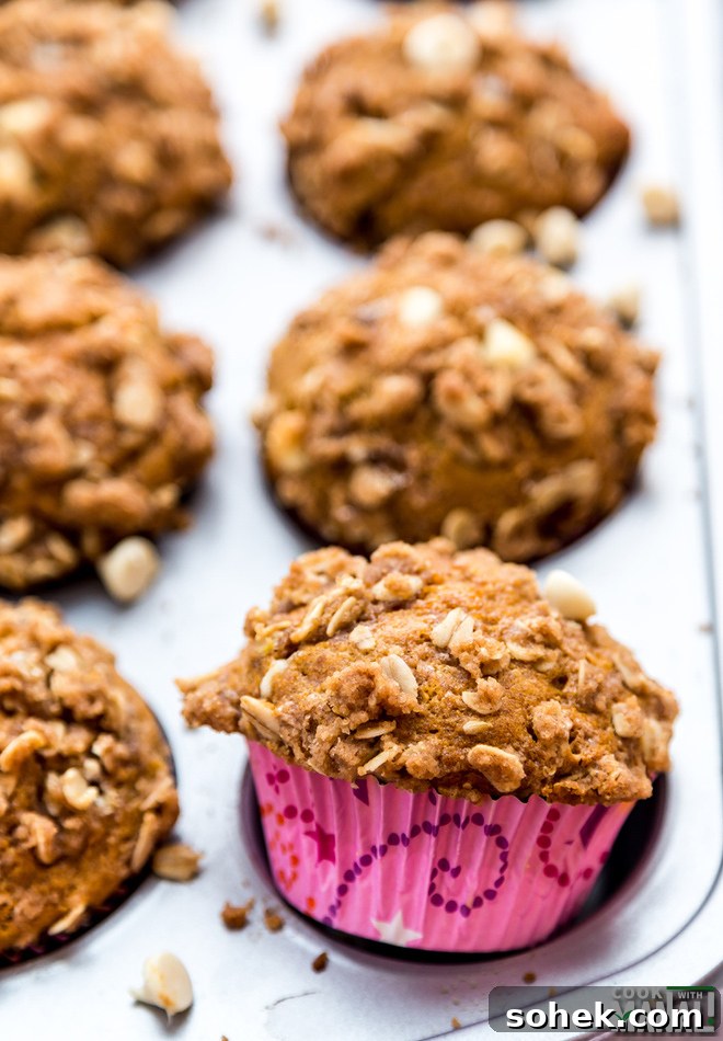 Pumpkin Streusel Chocolate Chip Muffins