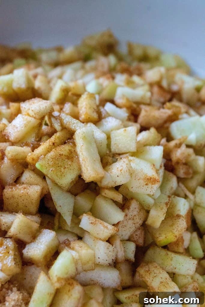 Mini Dutch Apple Pie Bites: Cinnamon Apple Pastry Bites Recipe 6 Bowl of apples