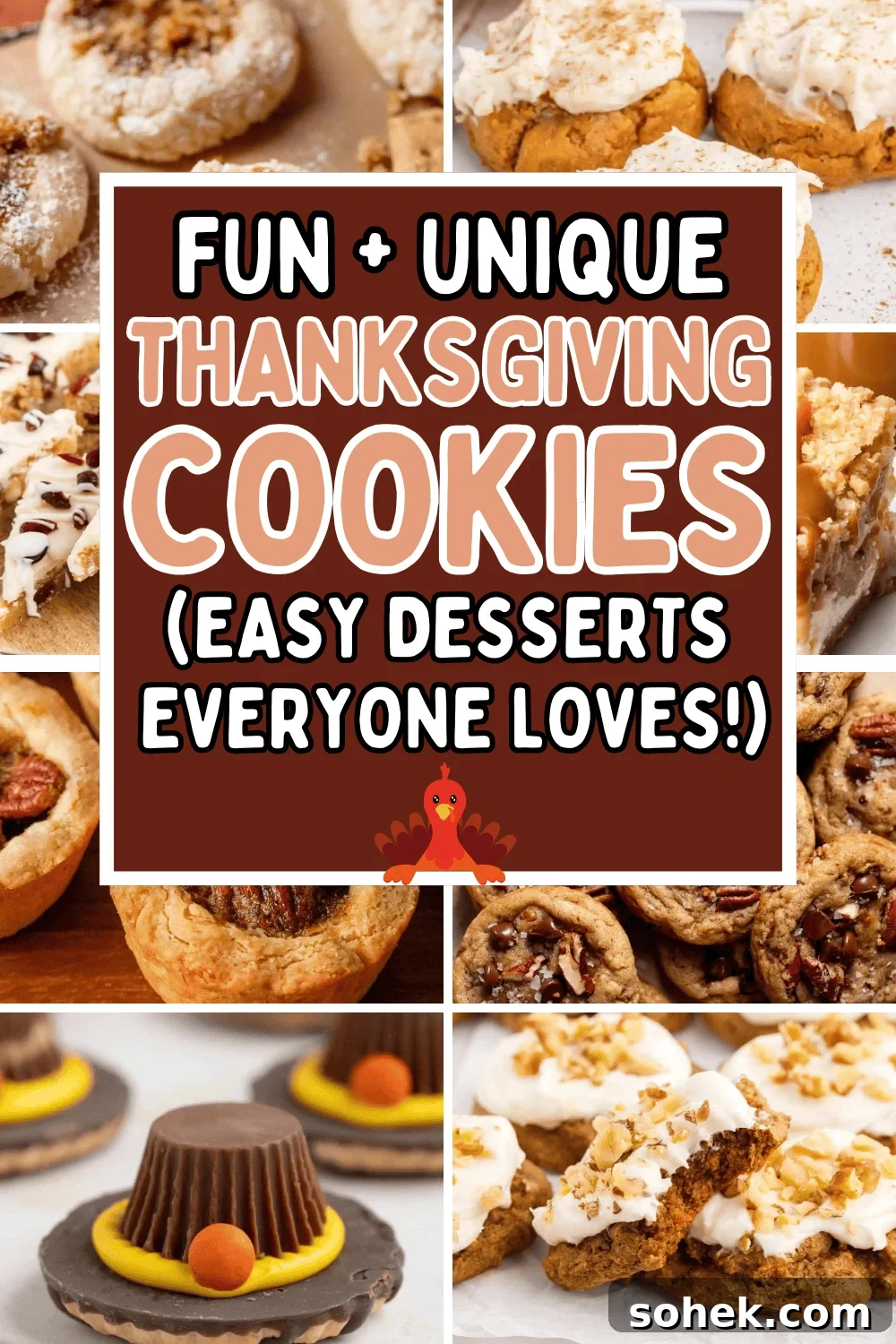 25 Festive Thanksgiving Cookies Everyone Will Love 2 Fun Thanksgiving cookies! The best thanksgiving theme cookies like decorated turkey cookies, homemade chocolate chip & drop cookies, plus quick and easy no bake cookies with oreos & nutter butter that kids can make. Thanksgiving cookies decorated easy, thanksgiving recipes cookies, thanksgiving cookies aesthetic, easy to make thanksgiving cookies, thanksgiving baking ideas, sweet thanksgiving treats, food to bring to thanksgiving, fall cookie recipes, pumpkin pie cookies, friendsgiving desserts.