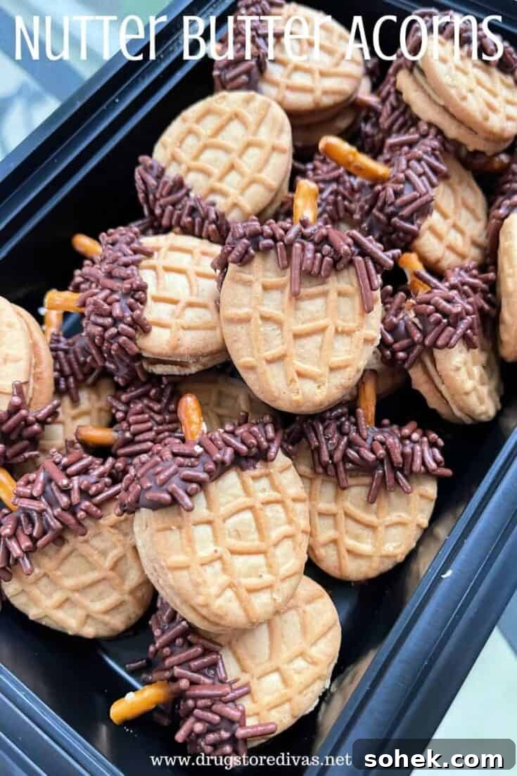 Image for No Bake Thanksgiving Acorn Cookies