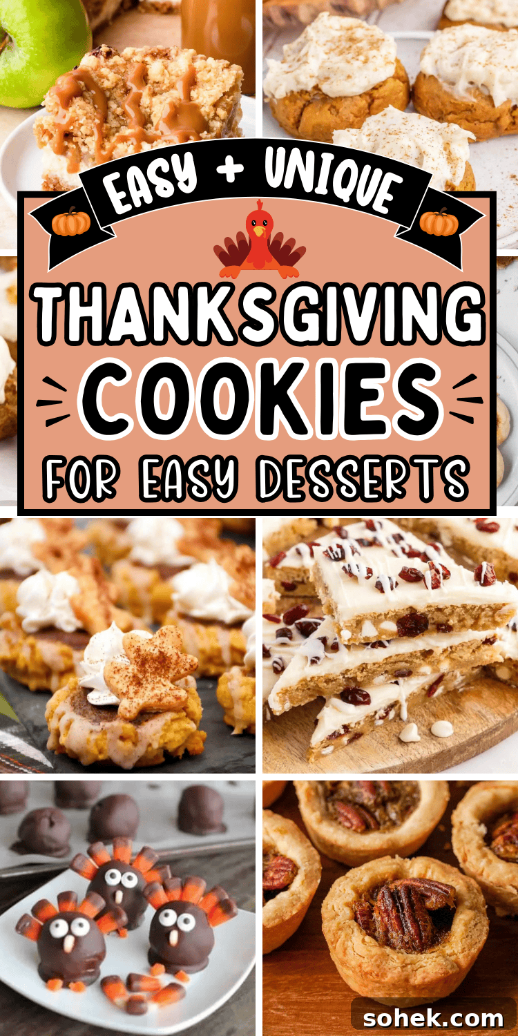 25 Festive Thanksgiving Cookies Everyone Will Love 28 Fun Thanksgiving cookies! The best thanksgiving theme cookies like decorated turkey cookies, homemade chocolate chip & drop cookies, plus quick and easy no bake cookies with oreos & nutter butter that kids can make. Thanksgiving cookies decorated easy, thanksgiving recipes cookies, thanksgiving cookies aesthetic, easy to make thanksgiving cookies, thanksgiving baking ideas, sweet thanksgiving treats, food to bring to thanksgiving, fall cookie recipes, pumpkin pie cookies, friendsgiving desserts.