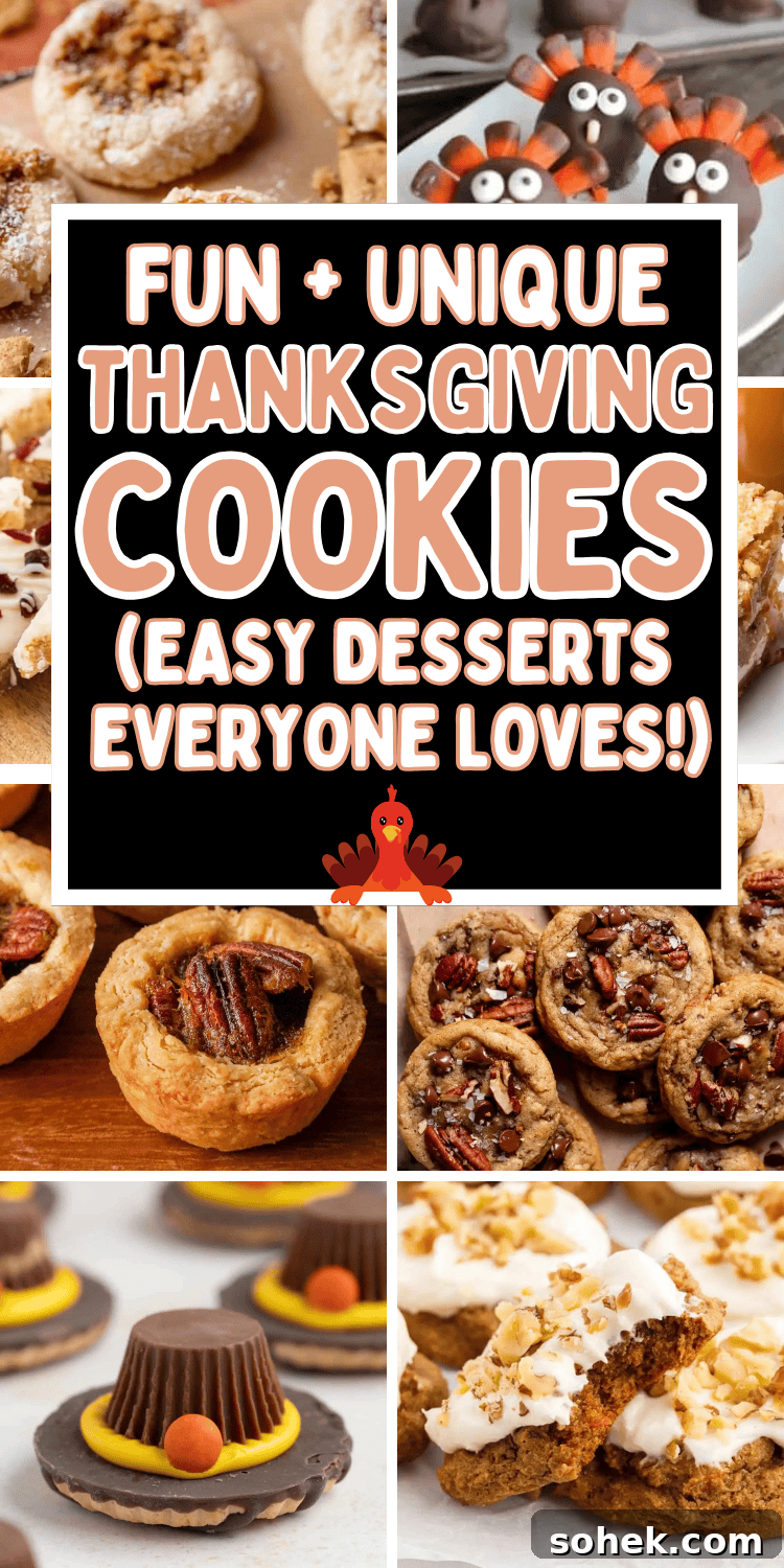 25 Festive Thanksgiving Cookies Everyone Will Love 30 Fun Thanksgiving cookies! The best thanksgiving theme cookies like decorated turkey cookies, homemade chocolate chip & drop cookies, plus quick and easy no bake cookies with oreos & nutter butter that kids can make. Thanksgiving cookies decorated easy, thanksgiving recipes cookies, thanksgiving cookies aesthetic, easy to make thanksgiving cookies, thanksgiving baking ideas, sweet thanksgiving treats, food to bring to thanksgiving, fall cookie recipes, pumpkin pie cookies, friendsgiving desserts.