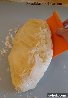 Challah Recipe for a Bread Machine: Soft, Braided Loaf 5 Bench scrapper