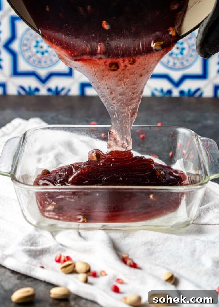 Authentic Turkish Delight (Lokum) Recipe for Soft, Chewy Sweets 14 pouring warm lokum base into glass pan