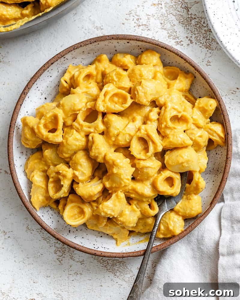 Creamy Butternut Squash Macaroni and Cheese Recipe 2 completed Butternut Squash Mac and Cheese plated