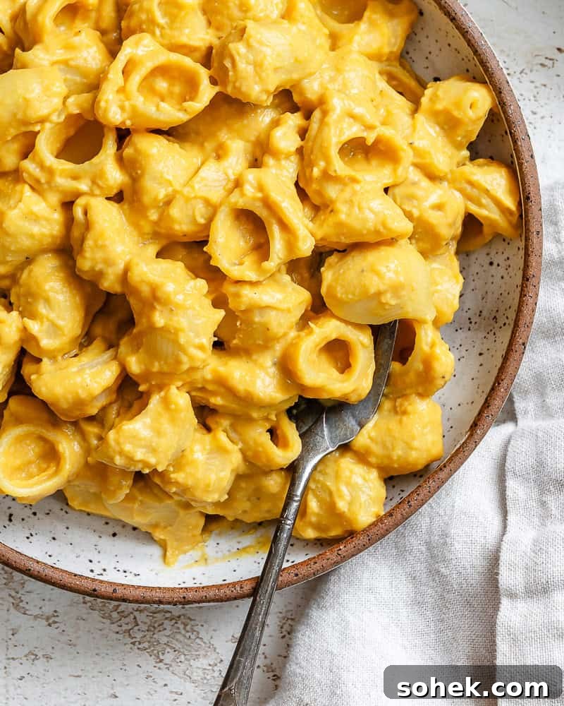 Creamy Butternut Squash Macaroni and Cheese Recipe 9 completed Butternut Squash Mac and Cheese plated