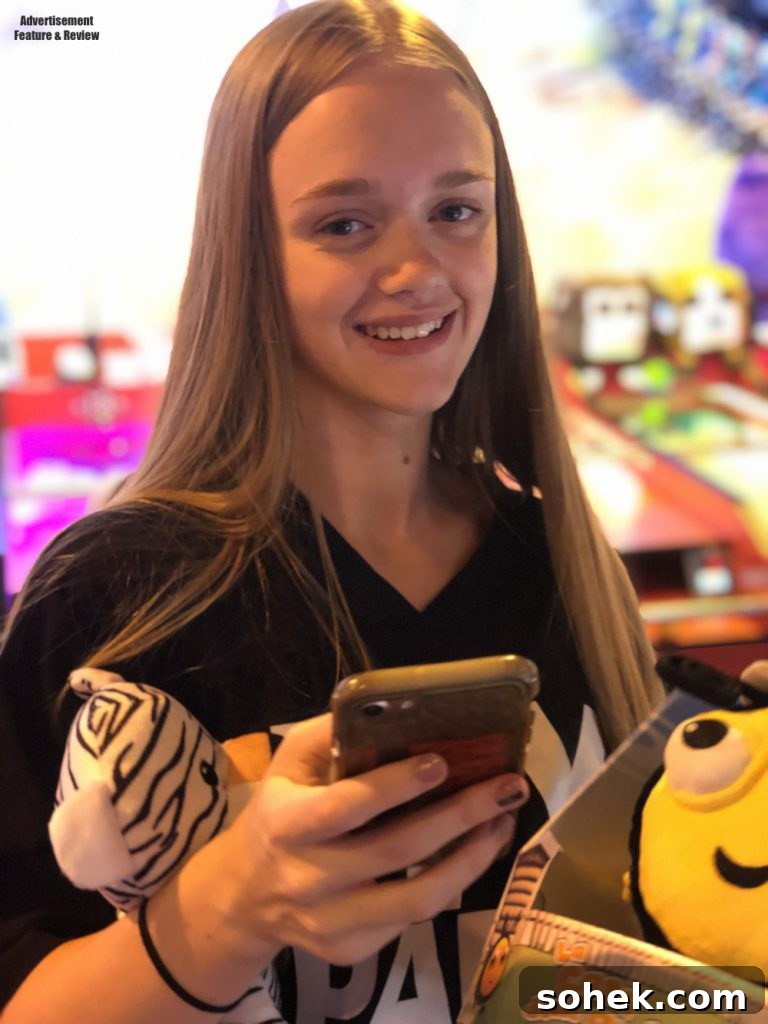 Coral Island Blackpool - girl winning a teddy