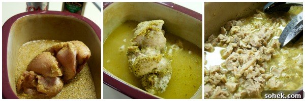 Cooking Chicken in deep covered baker