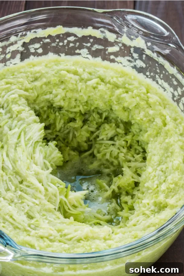 grated zucchini