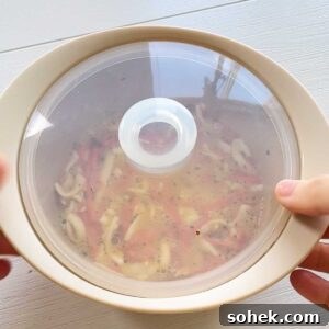 Microwaving egg mixture