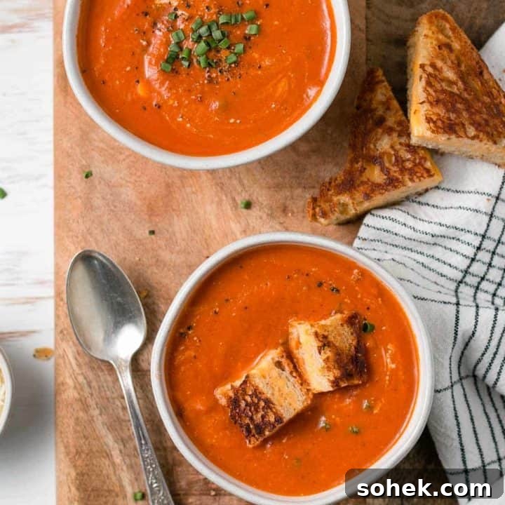 Gluten-free tomato soup in bowls.