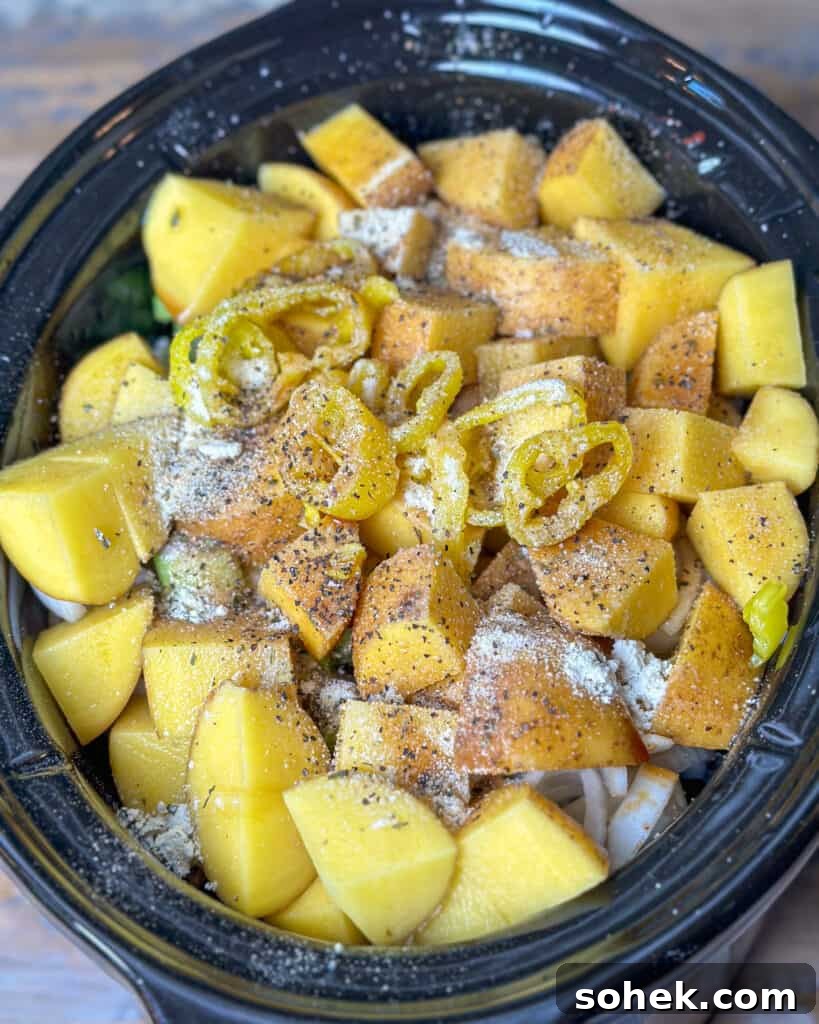 Pot roast in slow cooker