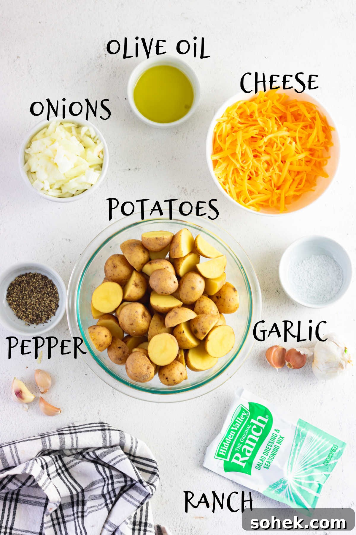 Labeled ingredients for this recipe.