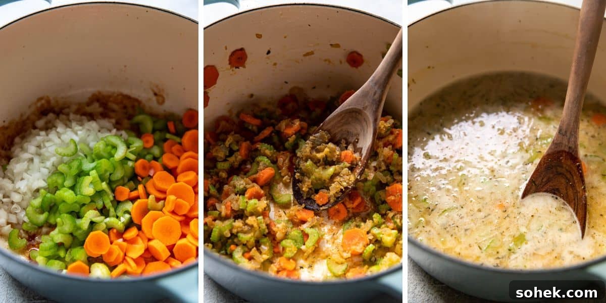 pot with chicken and dumplings